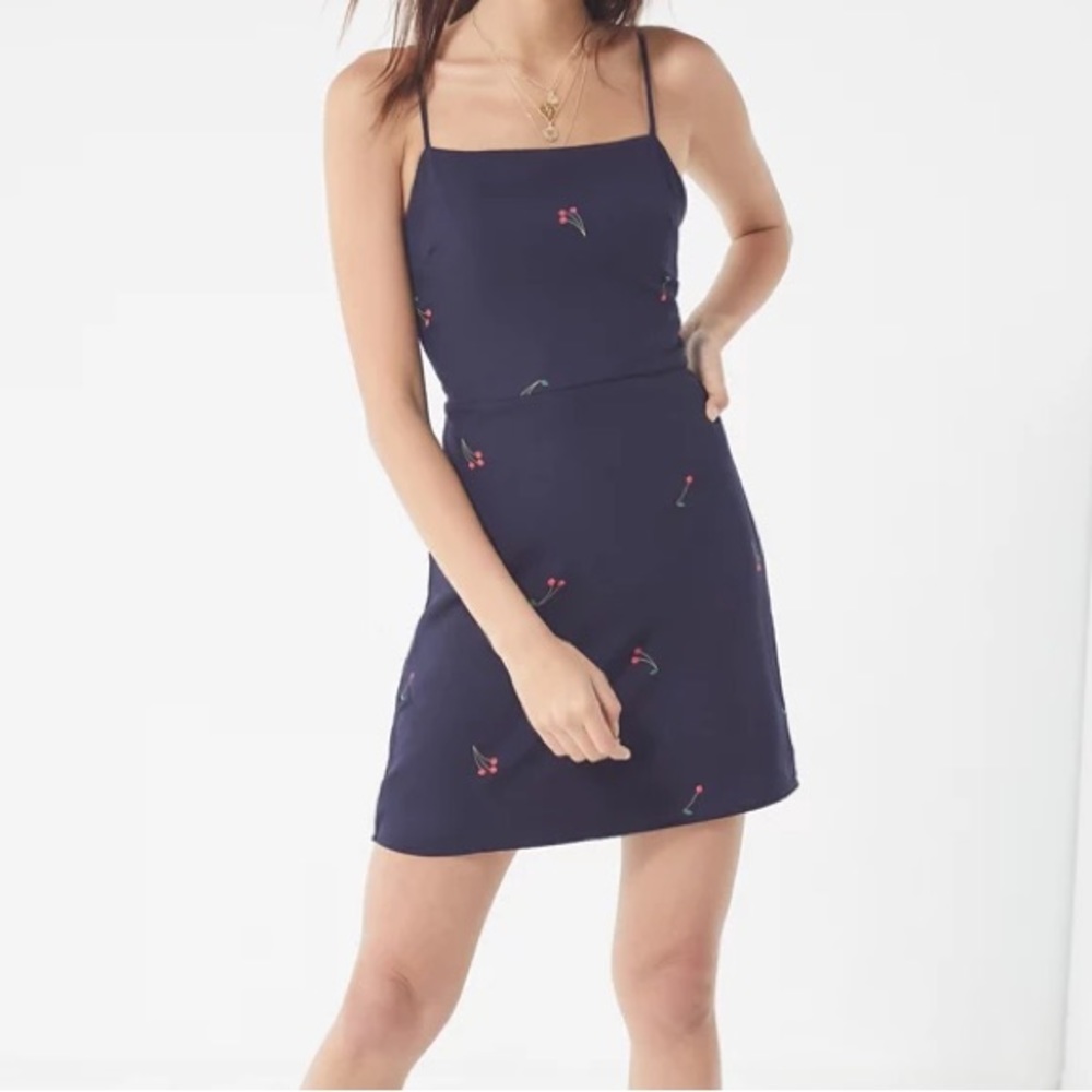 Urban Outfitters Navy Dress with Cherries